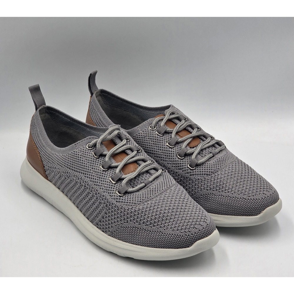 Johnston & Murphy Amherst Knit U-Throat Sneakers Youth 6.5M Gray Casual